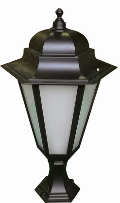 Sockelleuchte außen Schwarz IP43 81 cm E27 Rustikal