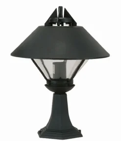 Sockelleuchte außen Schwarz IP43 47cm E27 Rustikal