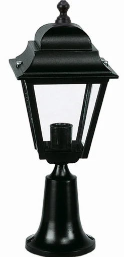 Sockelleuchte außen Schwarz IP44 44cm Rustikal