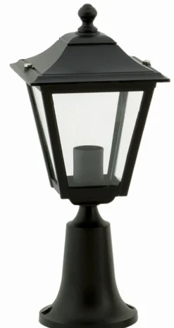 Sockelleuchte außen Schwarz IP44 44cm E27 Rustikal