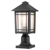 Sockelleuchte Garten E27 IP44 44,5 cm hoch Schwarz