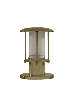 Sockelleuchte Glas Messing E14 IP53 H: 22 cm klein