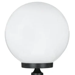 Sockelleuchte Kugel Schirm 37cm klein IP43 E27 Schwarz