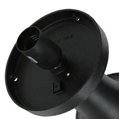 Sockelleuchte Kugel Schirm 37cm klein IP43 E27 Schwarz