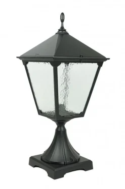 Sockelleuchte Schwarz Aluminium 74cm Rustikal