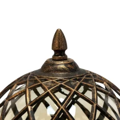 Sockelleuchte Schwarz Kupfer Außen Rustikal Retro