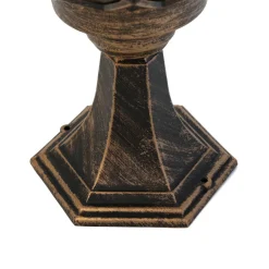 Sockelleuchte Schwarz Kupfer Außen Rustikal Retro