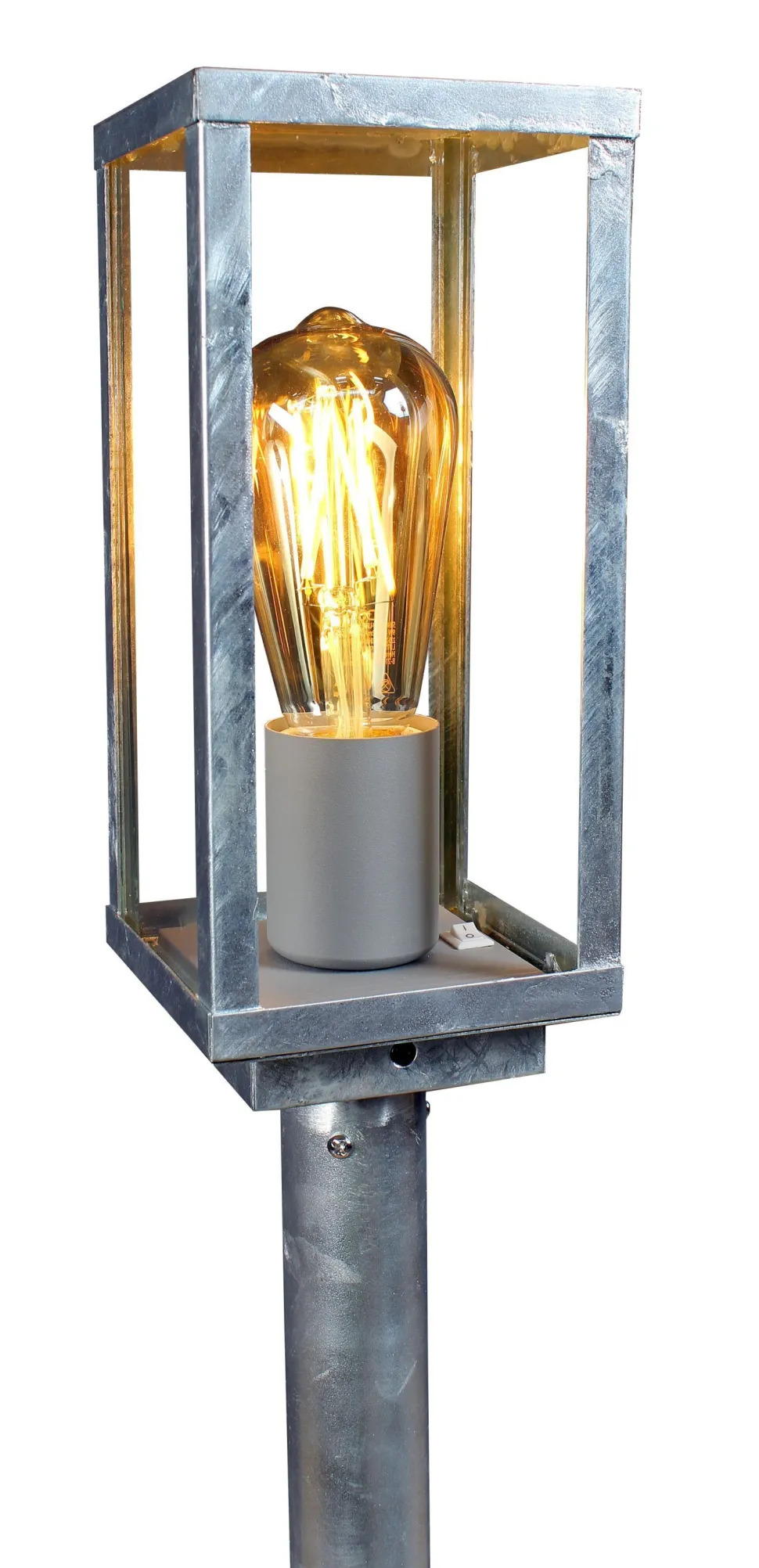 Sockelleuchte Vintage Aluminium in Zink IP44 E27 100 cm