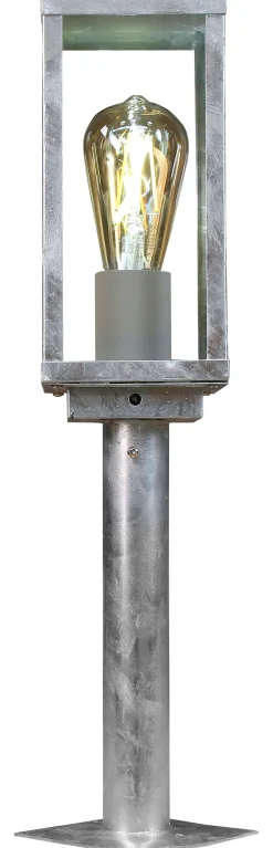 Sockelleuchte Vintage Aluminium in Zink IP44 E27 50 cm