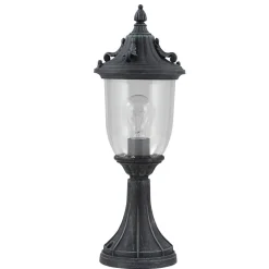 Sockelleuchte Vintage Rustikal Schwarz Grün antik 41 cm