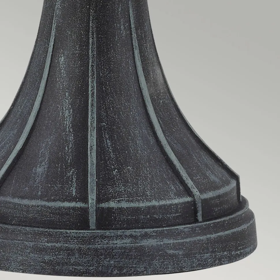 Sockelleuchte Vintage Rustikal Schwarz Grün antik 41 cm