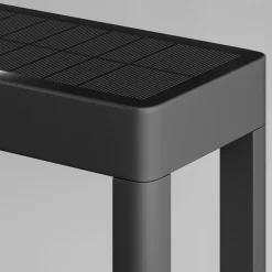 Solar Pollerleuchte Aluminium Glas LED IP54 50 cm eckig