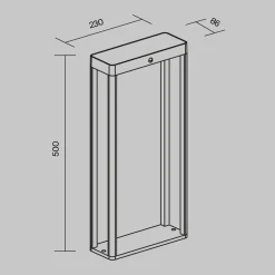 Solar Pollerleuchte Aluminium Glas LED IP54 50 cm eckig