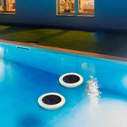 Solar Poolleuchte LED Farbwechsel Dimmer IP68 Ø 29 cm kabellos