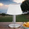 Solar Tischleuchte Tragbar Akku LED IP44 28 cm hoch Zugschalter