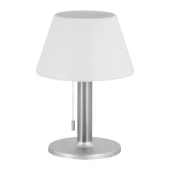 Solar Tischleuchte Tragbar Akku LED IP44 28 cm hoch Zugschalter