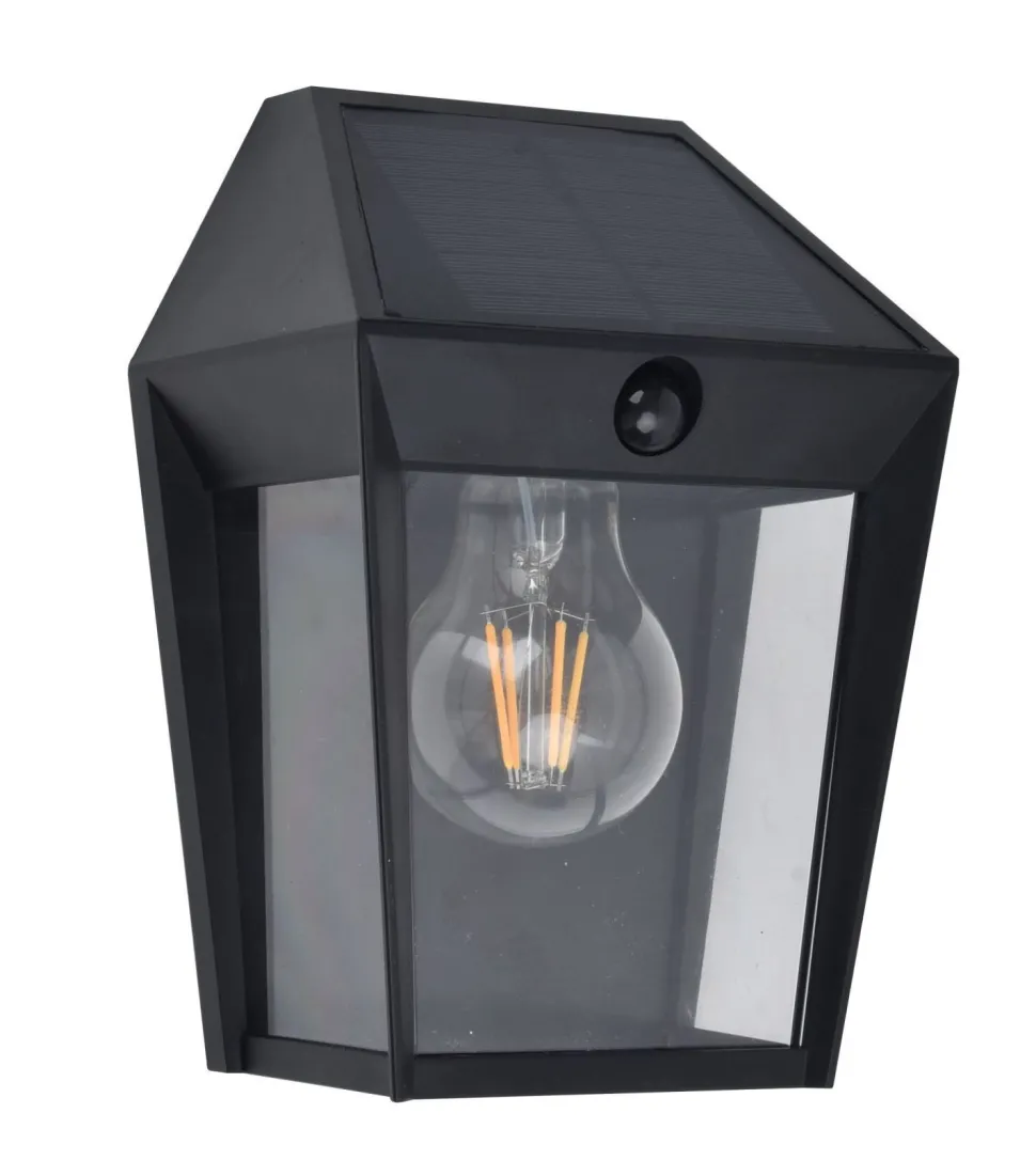 Solar Wandlampe mit Bewegungssensor E27 IP44 H:20,5 cm