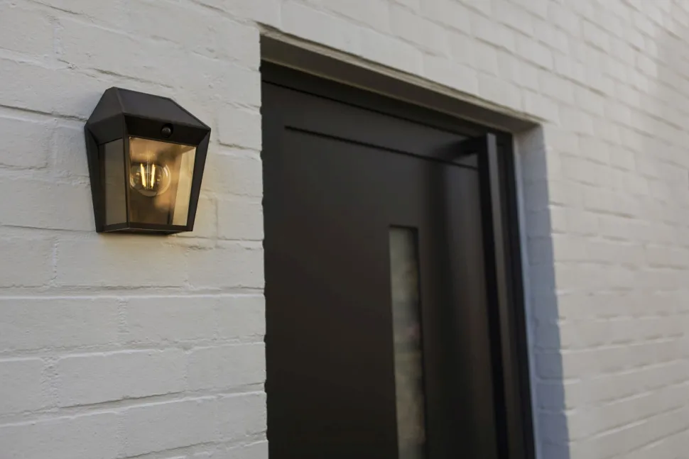 Solar Wandlampe mit Bewegungssensor E27 IP44 H:20,5 cm