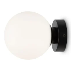 Spiegelleuchte Glas Metall E14 D: 15 cm rund Modern