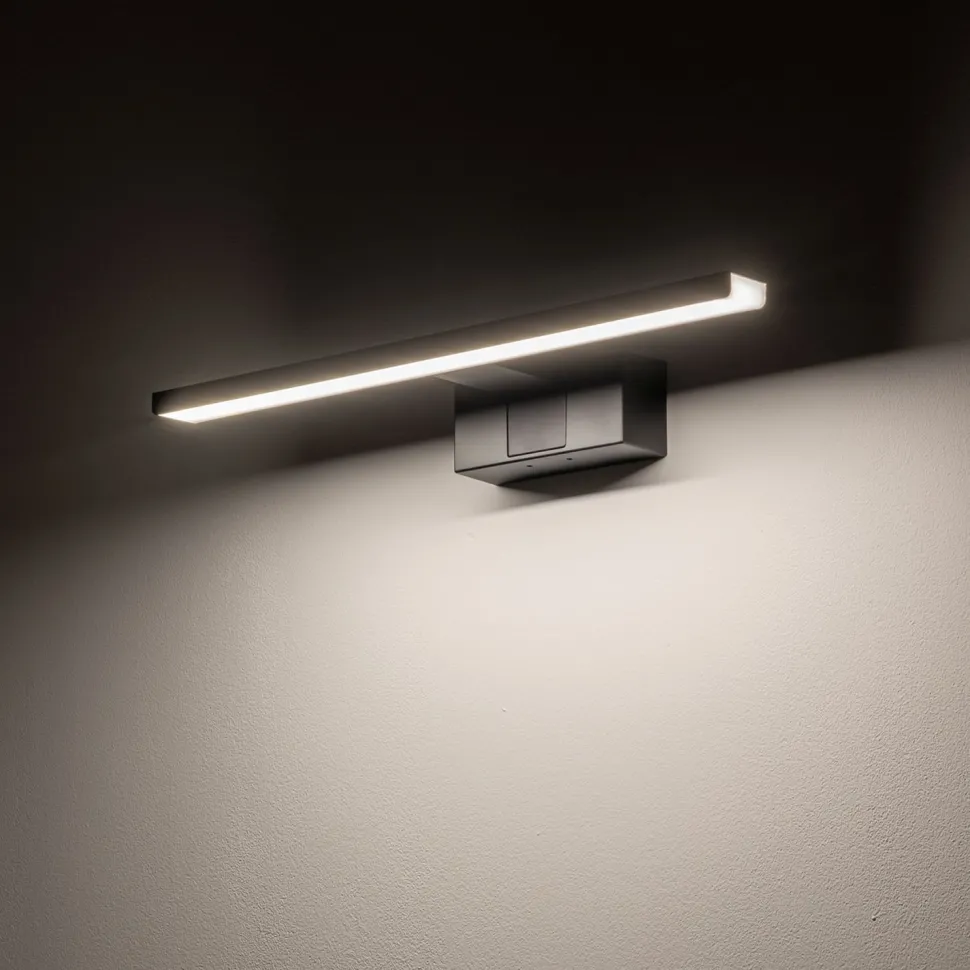 Spiegelleuchte LED Schwarz IP44 3000 K 550 lm warmweiß