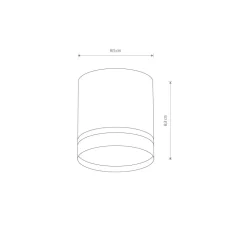 Spot Decke Schwarz GX53 Ø 8,5 cm rund H: 8,3 cm klein Metall