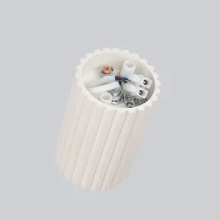 Spot GU10 H: 10 cm Ø 6,5 cm klein Aufputz Aluminium in Creme