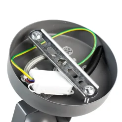 Spot Lampe Anthrazit Metall rund Retro praktisch