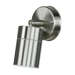 Spot Lampe außen Edelstahl IP44 GU10 Haus Wand COLLINS