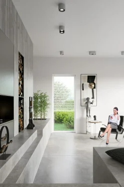 Spot Lampe Beton 2x GU10 L: 27 cm H: 9 cm klein Decke