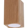 Spot Lampe Decke Holz klein H: 10 cm eckig GU10