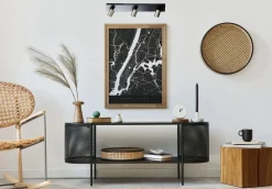 Spot Lampe 3-flammig Metall GU10 70 cm Schwarz Nickel