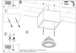 Spot Lampe Holz quadratisch B: 14 cm klein flach GU10