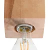 Spot Lampe Holz quadratisch B:10cm klein Modern kompakt