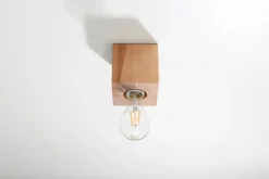 Spot Lampe Holz quadratisch B:10cm klein Modern kompakt