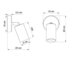 Spot Lampe Holz rund GU10 Modern wohnlich VESUVIA