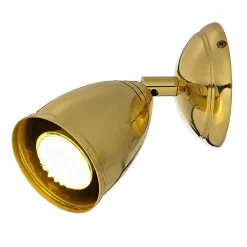 Spot Lampe klein Messing massiv E27 verstellbar