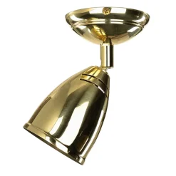 Spot Lampe klein Messing massiv E27 verstellbar