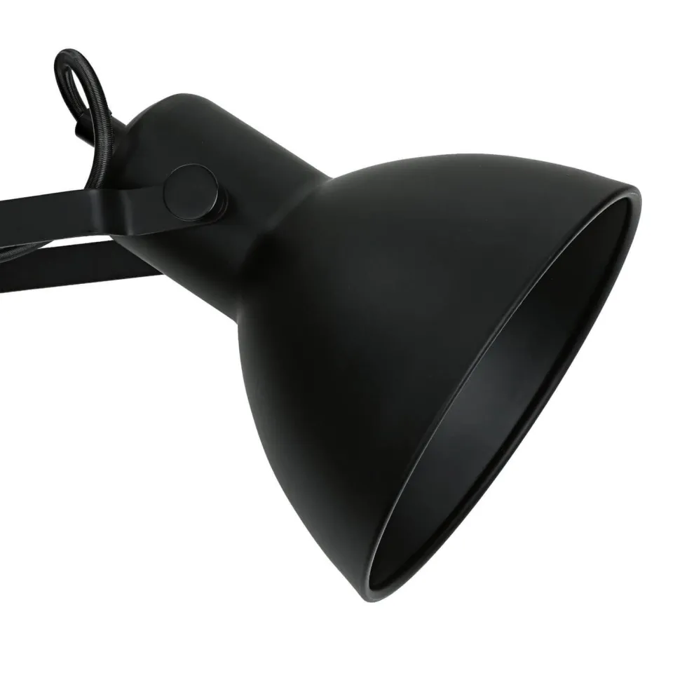 Spot Lampe Schwarz Metall rund Retro DALLAS