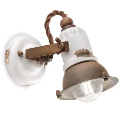 Spot Lampe Wand Metall Keramik verstellbar E14 B: 9 cm