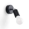 Spot Lampe Wand Schwarz rund Ø 8 cm klein für E27