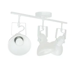 Spot Leuchte Weiß Metall 3x E14 Retro praktisch