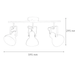 Spot Leuchte Weiß Metall 3x E14 Retro praktisch