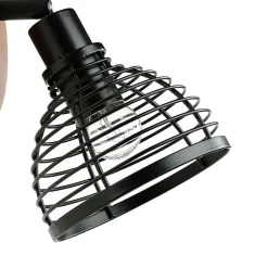 Spot Strahler Holz Metall Retro Design E14 wohnlich