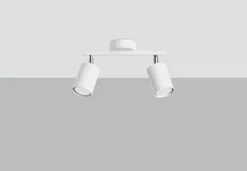 Spot Strahler Weiß Metall länglich 2-flammig 26 cm GU10