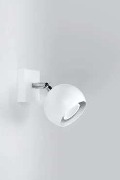 Spot Strahler Weiß rund GU10 Ø15cm klein Retro Design