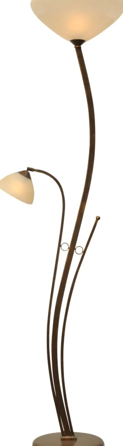 Standleuchte BOLZANO in Braun Patina 2-flmg