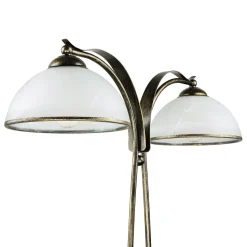 Standleuchte KORFU in Messing Antik 2-flmg