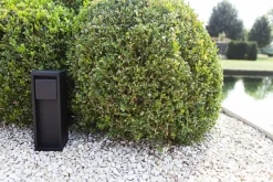 Steckdosensäule Schwarz 24 cm max 3500 W IP54 Aluminium