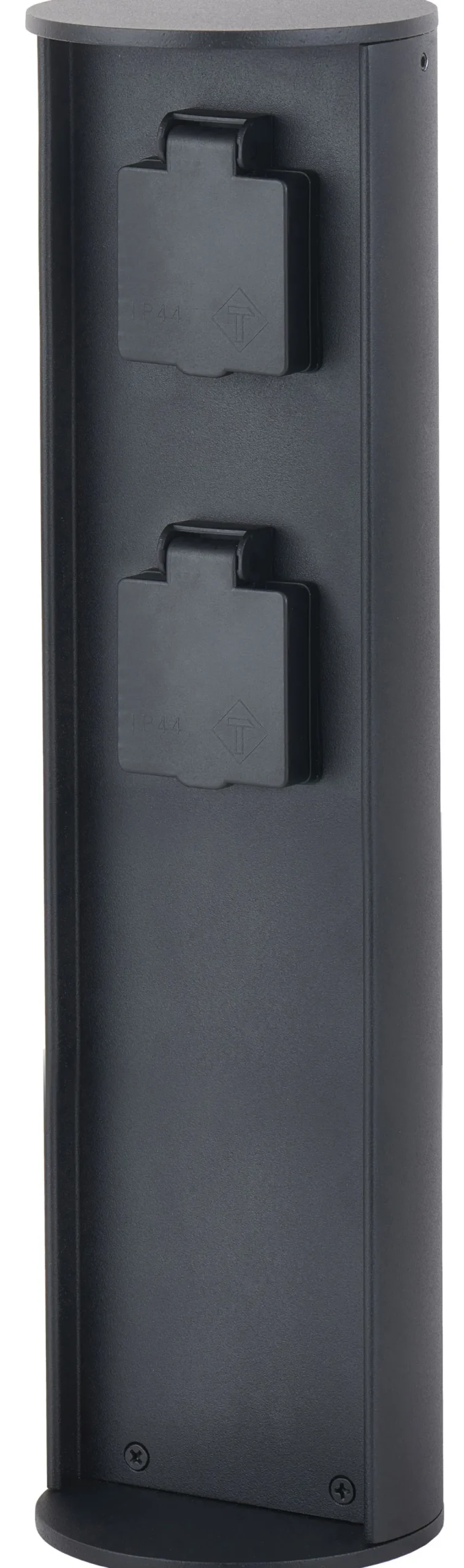 Steckdosensäule zwei Steckdosen Aluminium IP44 40 cm