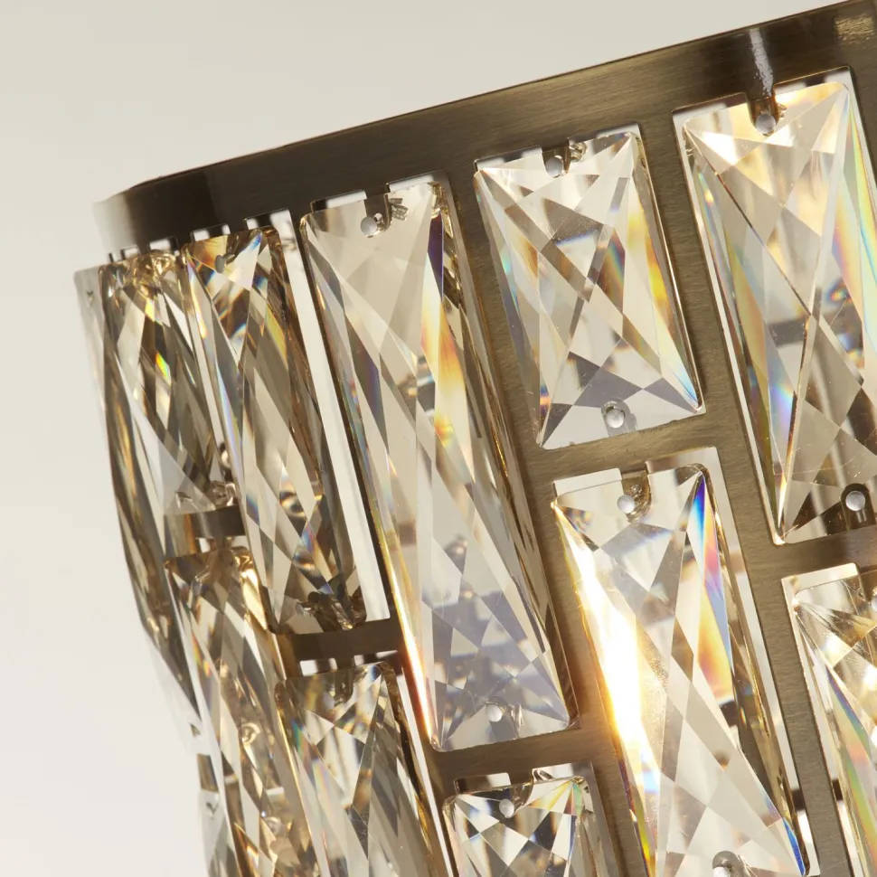 Stehlampe 155 cm in Messing Antik Champagner E27 Art Déco